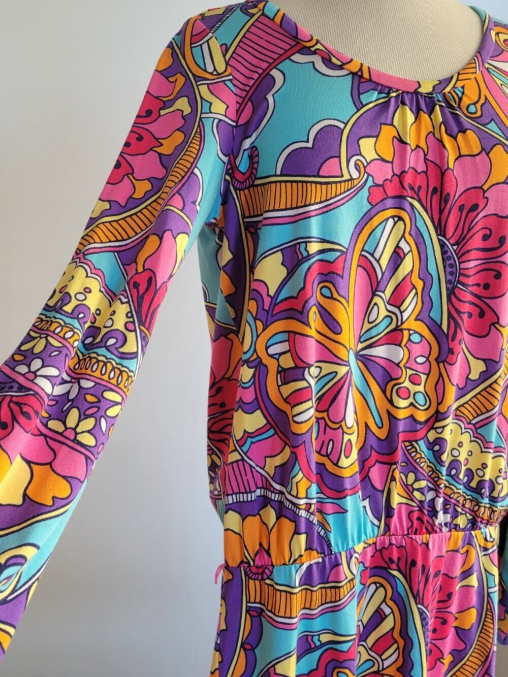 Lilly Pulitzer Whitaker Optical Confusion Butterfly Print Colorful Go Dress - Picture 10 of 16
